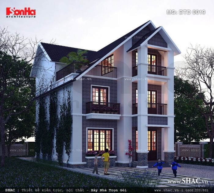 thiết kế biệt thự 9x18m