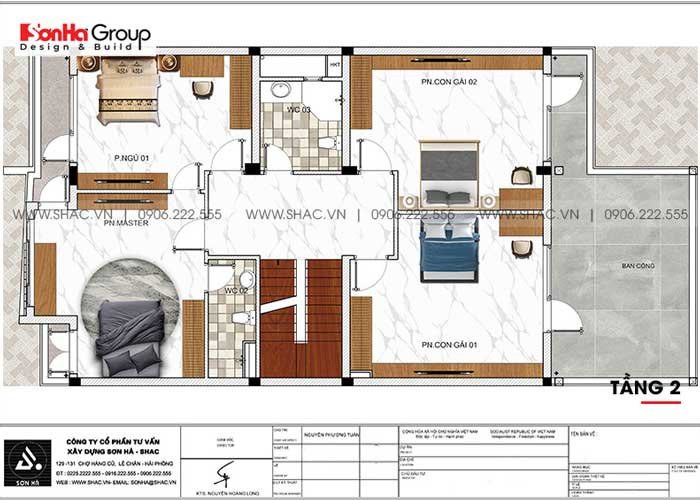 thiết kế biệt thự 9x18m