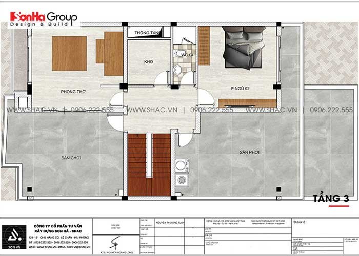 thiết kế biệt thự 9x18m