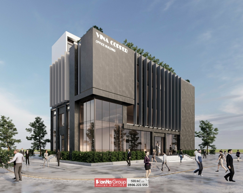 Mẫu thiết kế tòa nhà văn phòng hiện đại