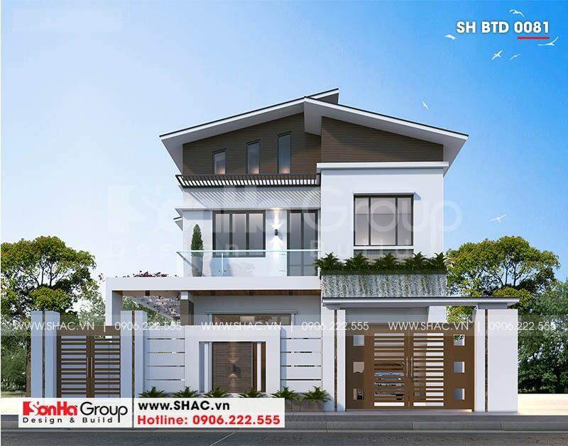 nhà biệt thự 2 tầng mini đẹp