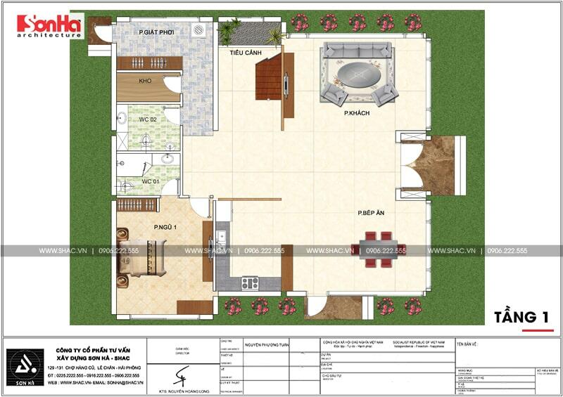 mẫu nhà 2 tầng mái lệch đẹp