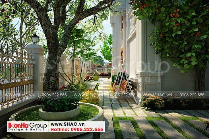 mẫu nhà 2 tầng mái lệch đẹp