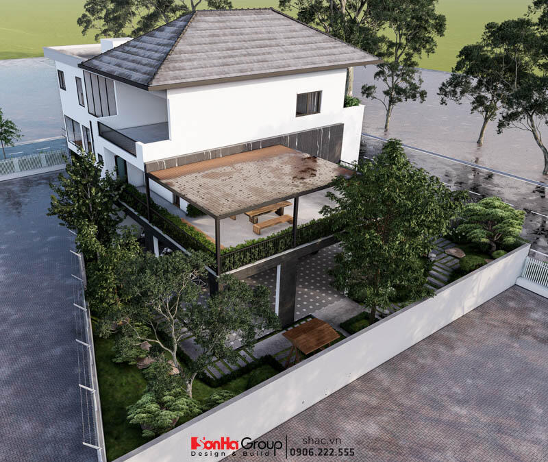 Thiết kế biệt thự 3 tầng hiện đại 500m2 tại Hải Phòng - SH BTD 0092 6