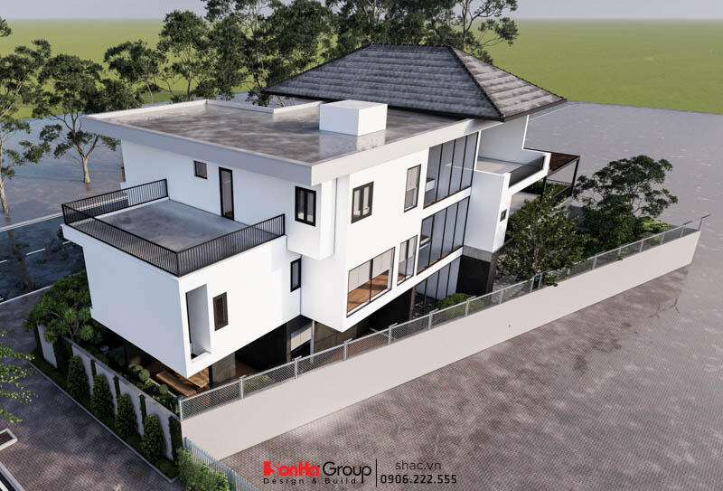 Thiết kế biệt thự 3 tầng hiện đại 500m2 tại Hải Phòng - SH BTD 0092 7