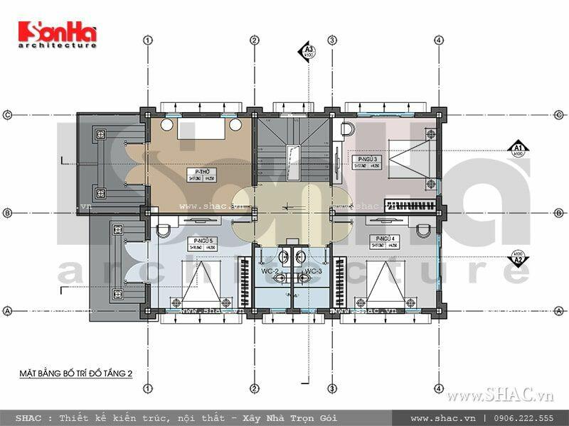 Biệt thự 2 tầng phòng thờ tầng 1