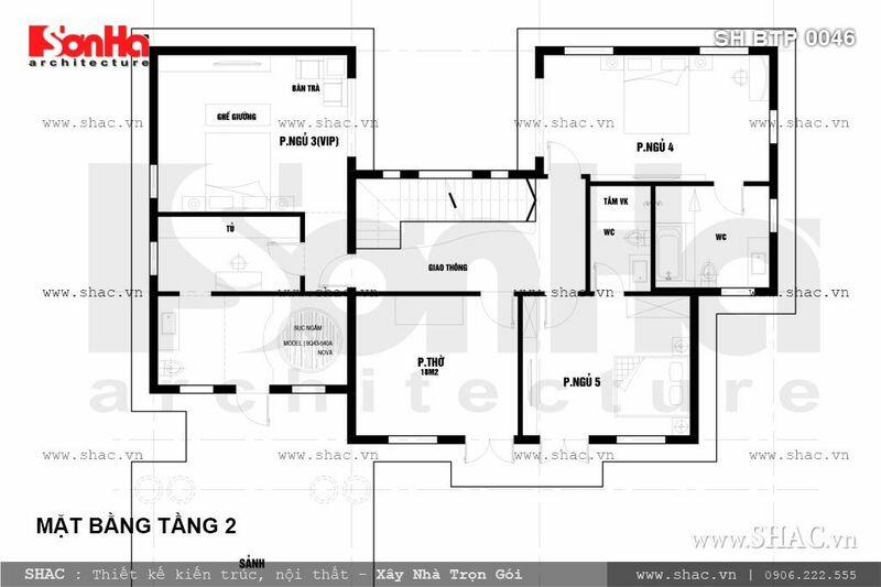 Nhà biệt thự 2 tầng 4 phòng ngủ