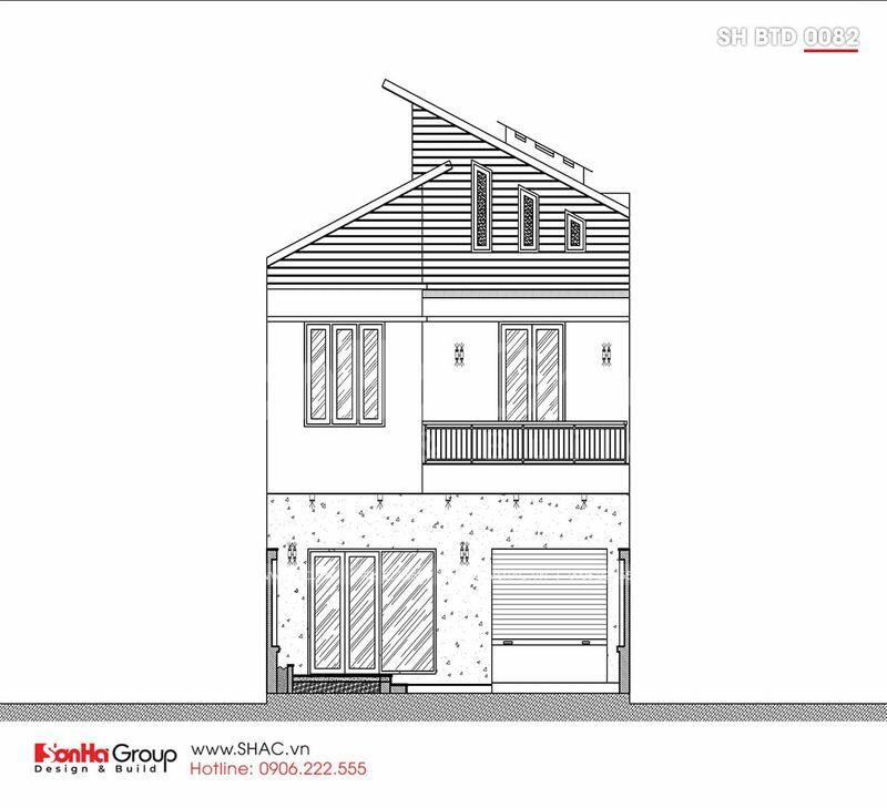 Nhà 3 gian 2 tầng hiện đại