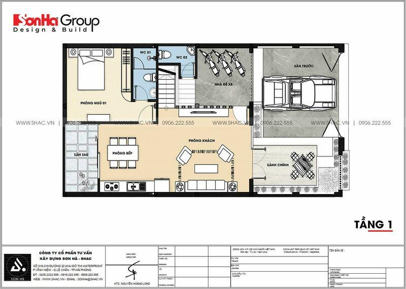 Nhà 3 gian 2 tầng đẹp