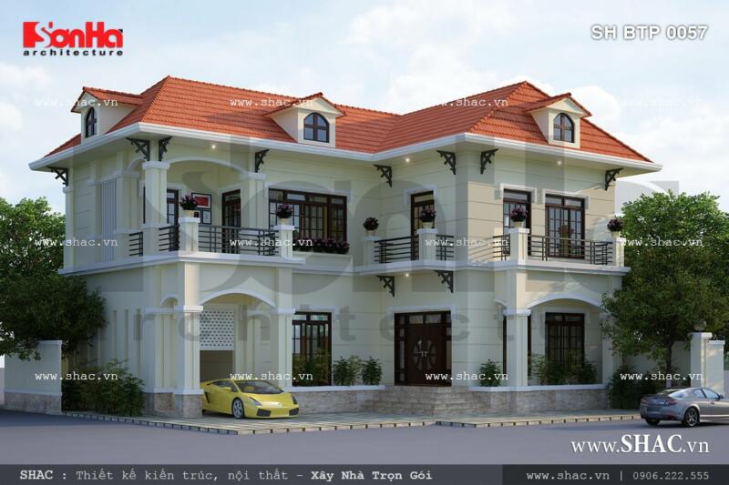 mẫu biệt thự 2 tầng đẹp