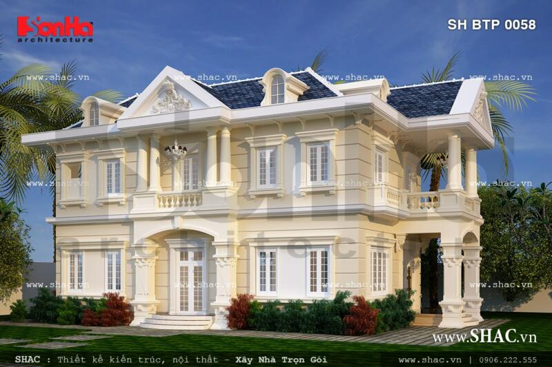 mẫu thiết kế biệt thự đẹp 2 tầng