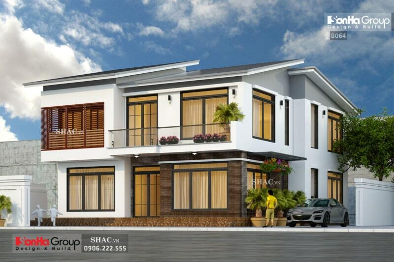 biệt thự 2 tầng 5 phòng ngủ đẹp