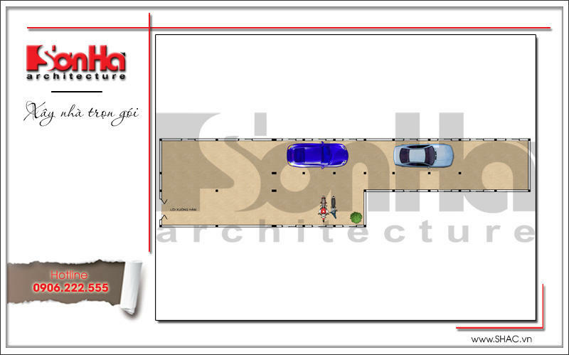 thiết kế nhà chữ l 2 tầng 80m2