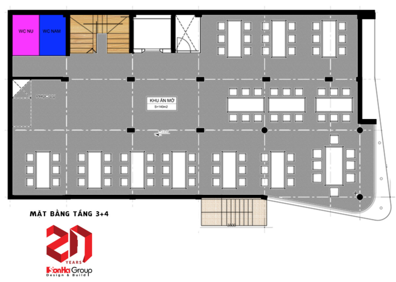 Mẫu nhà hàng hiện đại