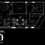 Thiết kế tòa nhà văn phòng hiện đại 4 tầng