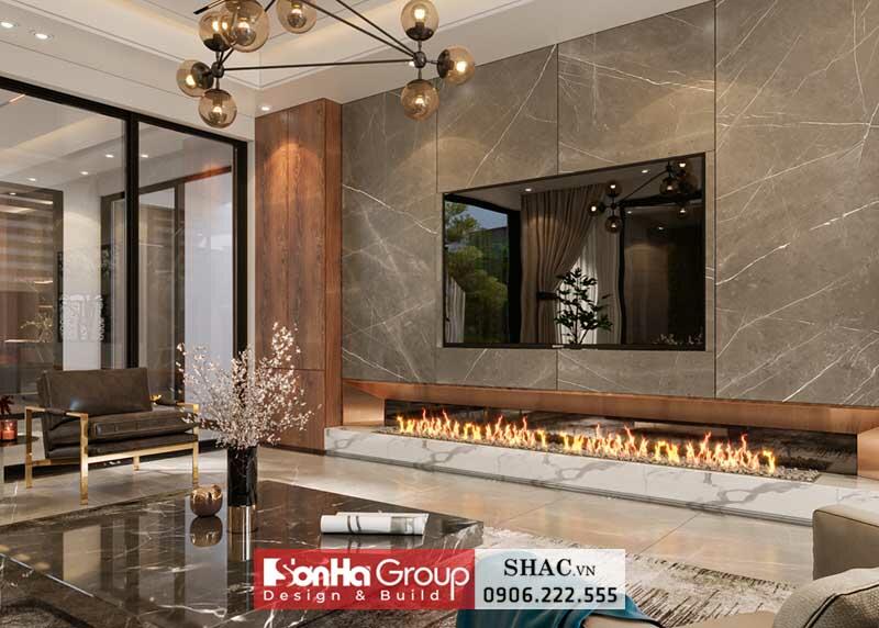 Thiết kế biệt thự hiện đại 2 tầng 1 tum 280m2 tại Sài Gòn - SH BTD 0093 1