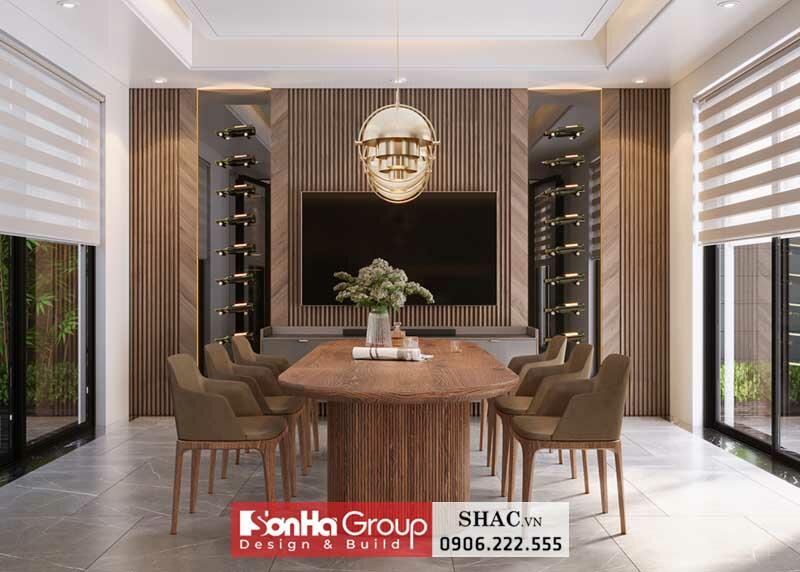 Thiết kế biệt thự hiện đại 2 tầng 1 tum 280m2 tại Sài Gòn - SH BTD 0093 6