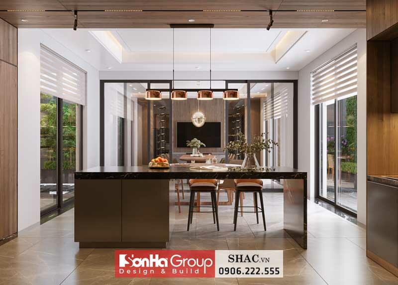 Thiết kế biệt thự hiện đại 2 tầng 1 tum 280m2 tại Sài Gòn - SH BTD 0093 8