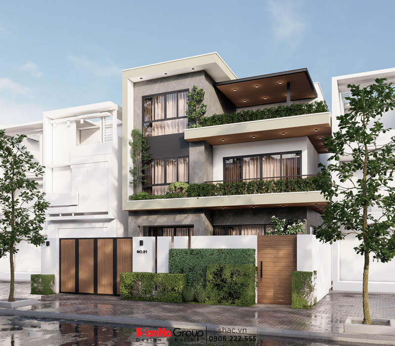 Thiết kế biệt thự hiện đại 3 tầng 238m2 tại Hải Phòng - SH BTD 0095 1