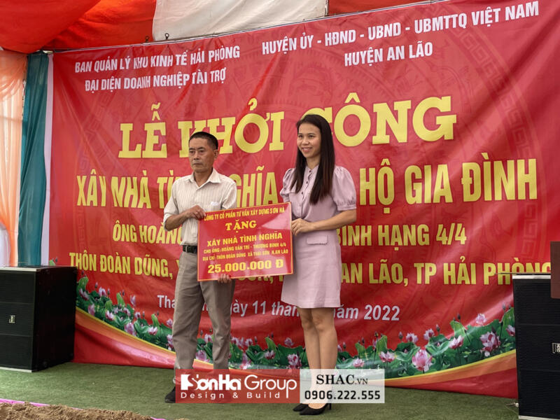 Sơn Hà Group đồng hành xây nhà tình nghĩa tặng hộ gia đình thương binh tại Hải Phòng 1