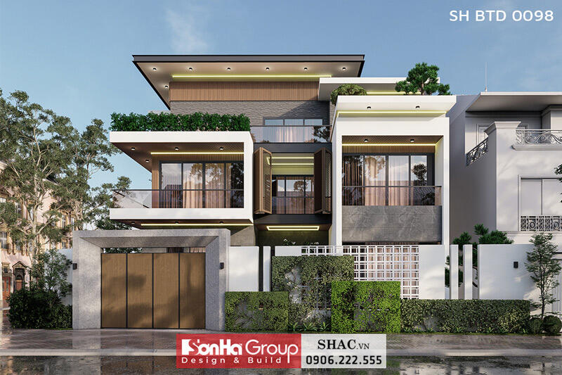 Mẫu biệt thự hiện đại tiện nghi 148m2