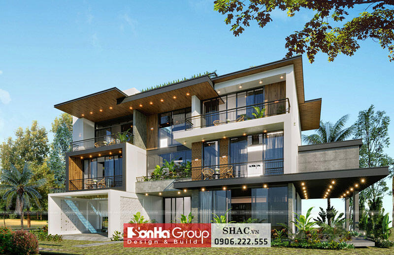 Thiết kế nhà biệt thự 3 tầng hiện đại