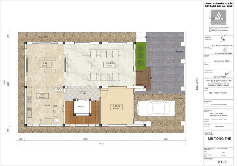 Thiết kế biệt thự hiện đại 3 tầng 238m2 tại Hải Phòng - SH BTD 0095 7