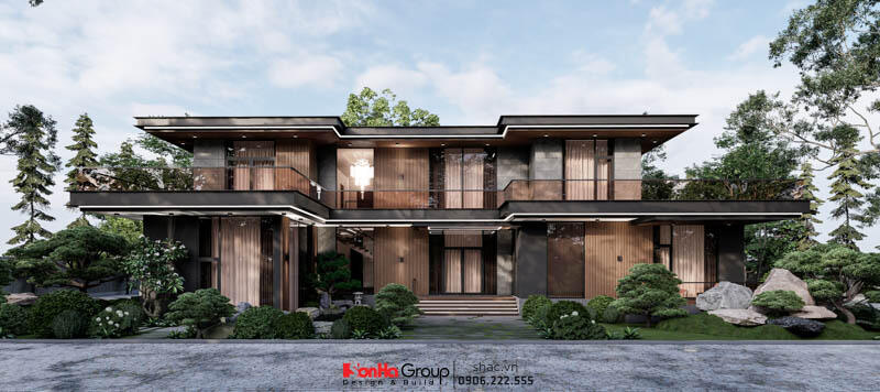 Biệt thự Tây Ninh 2 tầng Thiết kế biệt thự hiện đại đẹp 2 tầng tại Tây Ninh - SH BTD 0096 70