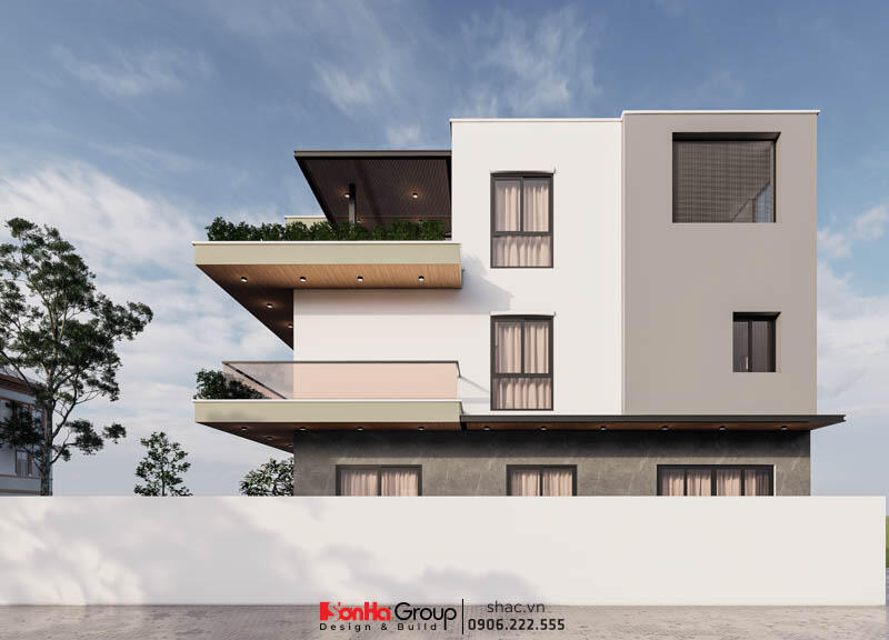 Thiết kế biệt thự hiện đại 3 tầng 238m2 tại Hải Phòng - SH BTD 0095 6