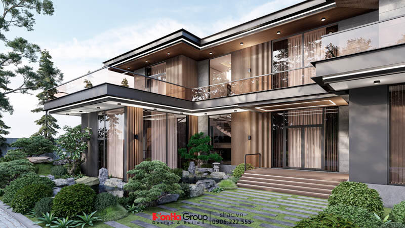 Thiết kế biệt thự hiện đại đẹp 2 tầng tại Tây Ninh - SH BTD 0096 151