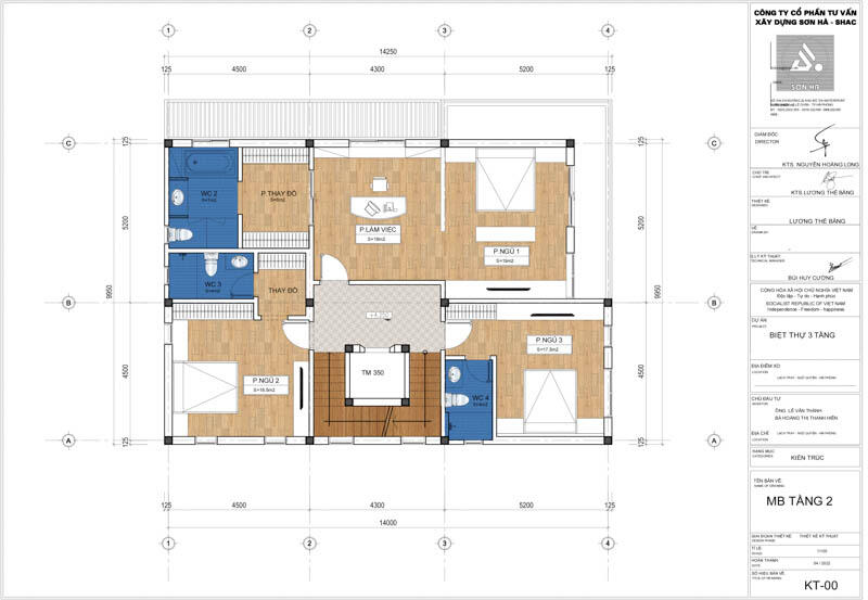 Thiết kế biệt thự hiện đại 3 tầng 238m2 tại Hải Phòng - SH BTD 0095 29