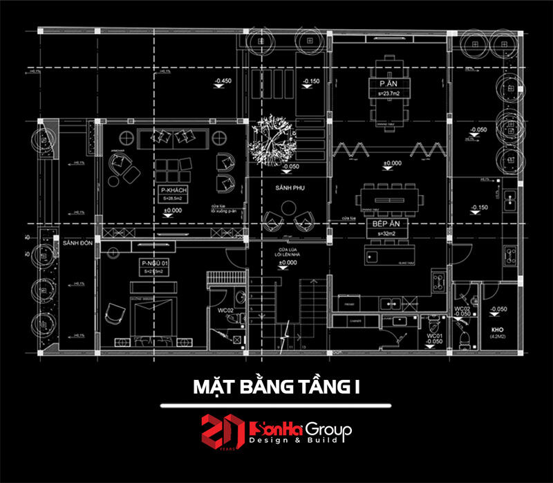 Mẫu biệt thự 2 tầng 1 tum tại Sài Gòn Mẫu biệt thự 2 tầng 1 tum tại Sài Gòn