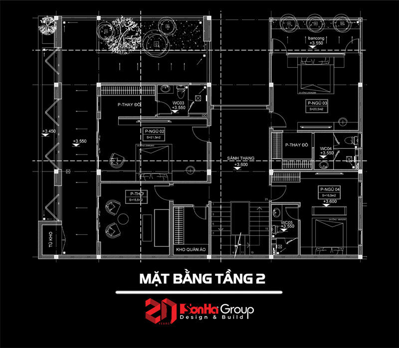 Thiết kế biệt thự 280m2 Thiết kế biệt thự 280m2