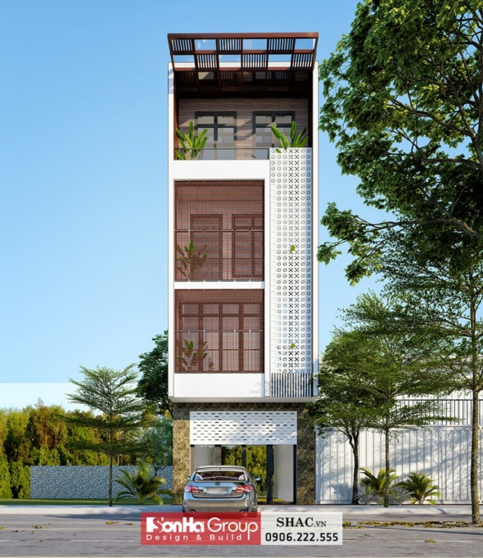 Nhà phố hiện đại 69m2 đẹp