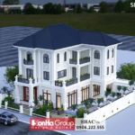 Thiết kế mặt tiền 20m của biệt thự sang trọng