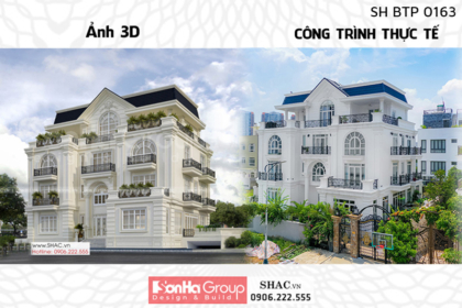 Thiết kế biệt thự tân cổ điển 4 tầng