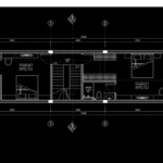 Mặt bằng chi tiết thiết kế nhà phố hiện đại 4 tầng
