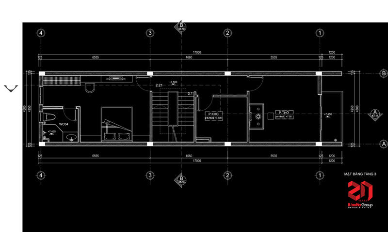 Bản vẽ thiết kế nhà phố Bắc Ninh