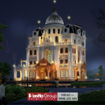 Thiết kế biệt thự lâu đài 4 tầng