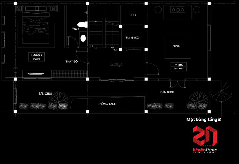 Chi tiết công năng sử dụng phía trong biệt thự