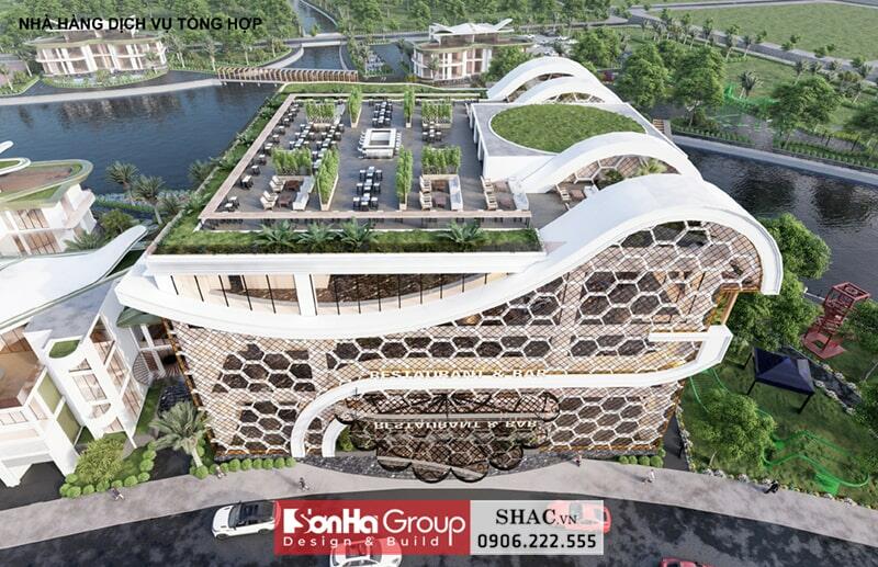 Thiết kế kiến trúc tòa nhà dịch vụ tổng hợp