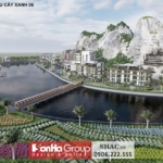 Một góc nhìn từ khu cây xanh của quần thể kiến trúc