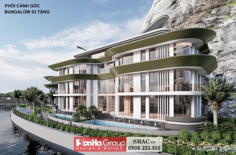 Góc bungalow trong công viên du lịch Hàm Rồng