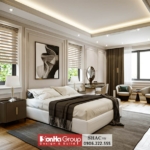 Nội thất phòng ngủ master kiểu tân cổ điển