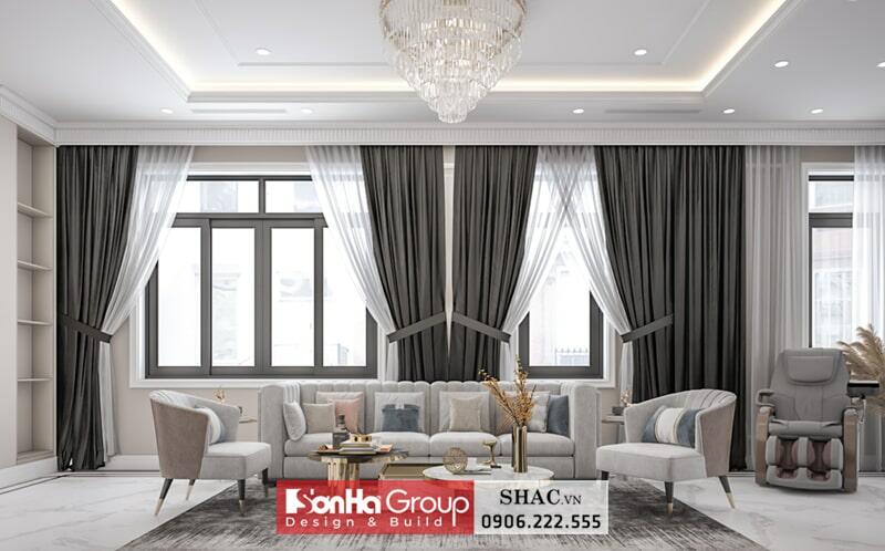 Thiết kế nội thất biệt thự kiểu tân cổ điển