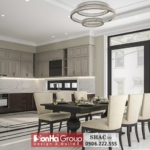 Thiết kế nội thất biệt thự kiểu tân cổ điển 4 tầng