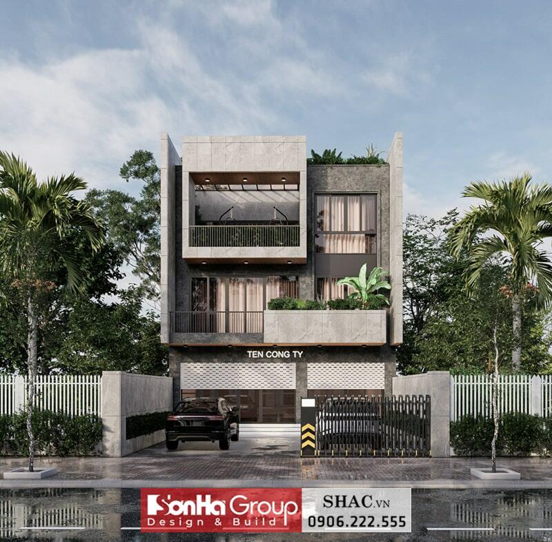 Thiết kế tòa nhà văn phòng 3 tầng