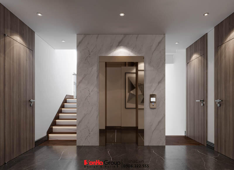 Thiết kế biệt thự hiện đại 3 tầng 158m2 tại Quảng Ninh - SH BTD 0099 47