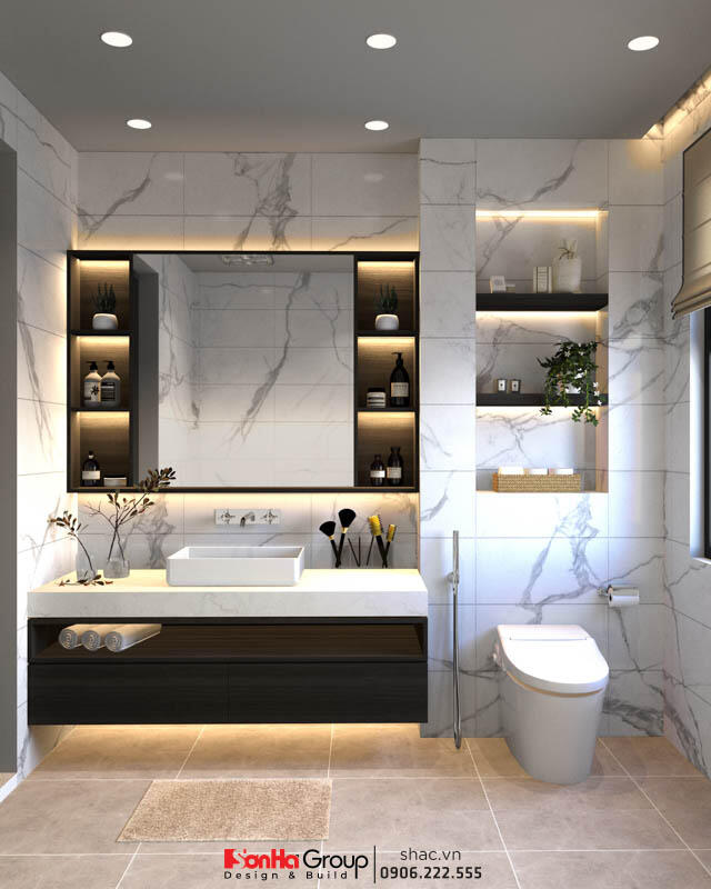 Thiết kế biệt thự hiện đại 3 tầng 158m2 tại Quảng Ninh - SH BTD 0099 54