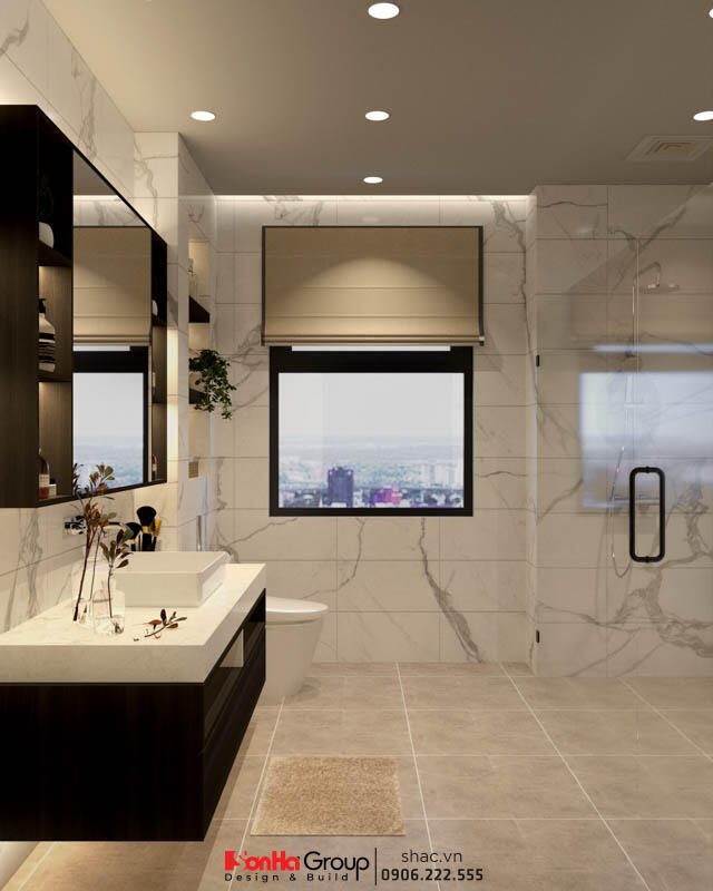 Thiết kế biệt thự hiện đại 3 tầng 158m2 tại Quảng Ninh - SH BTD 0099 55